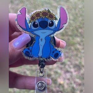 Stitch sunflower badge reel